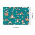 thumbnail image 3 of Salouo Giraffes Doing Various Yoga Pattern Outdoor Indoor Sturdy Doormats 16’’×24’’, Anti Fatigue Soft Flannel Thick Door Mat,Non-Slip Rectangle Rug Cushion, 3 of 7