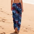 thumbnail image 4 of 4th of July Pajamas Pant for Women Vintage Stars Print Pjs 250 Years Anniversary Drawstring Wide Leg Pajama Pants, 4 of 4