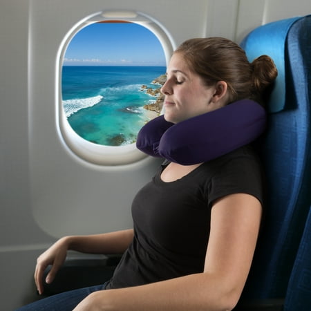 Memory-Foam-Travel-Pillow-Round-U-Shaped-Neck-Head-Support-with-Pillowcase-Protector-for-Sleeping-Airplanes-Train-and-Camping-by-Somerset-Home