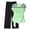 Green., variant on HBGVBA Women 2 Piece Outfits,Casual Matching Set,Fashion Loose Random Print Long Trousers Back Short Sleeve Top Outfit Set