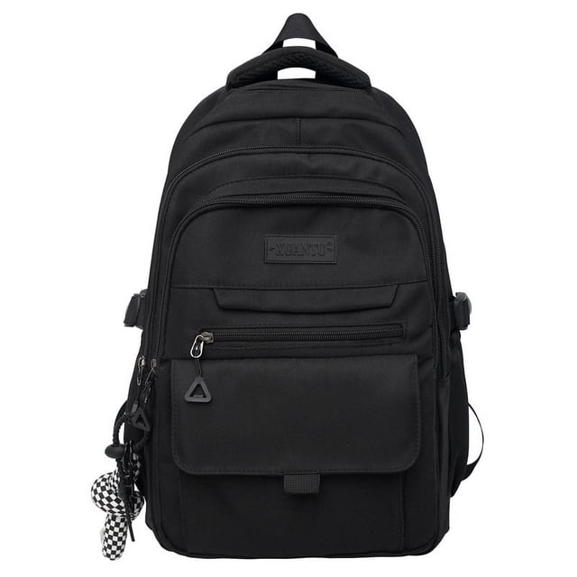 Mochila escolar de lona de gran capacidad para estudiantes, bolso escolar Simple de color sólido para jóvenes, mochila de viaje de alta calidad, 2023