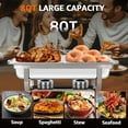 thumbnail image 4 of EVGTTI 8QT Chafing Dishes, 4 Pack High Premium Stainless Steel Complete Set with Half Size Food Pan, Chafing Dish Buffet Set for Gatherings Banquet, 4 of 6