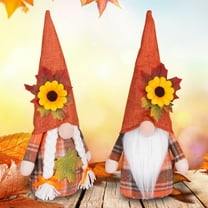Fall Gnomes Thanksgiving Gnomes with Pumpkin Maple-leaf Decor Harvest Festival Faceless Doll Plush Decor Fall Decorations Gnome Figurines Home Decorations for Table Thanksgiving Decorations,2PCS