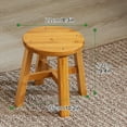 thumbnail image 4 of 10" Wooden Round Stool Adult Kids Seat Stool Foot Rest Stool Shower Chair, 4 of 9