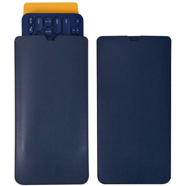 PU Leather Keyboard Sleeve for Logitech K380 Bluetooth Multi-Device Wireless Keyboard, Travel Sleeve Bag Case, Not Included Keyboard (for Logitech K380, PU- Yellow+Blue