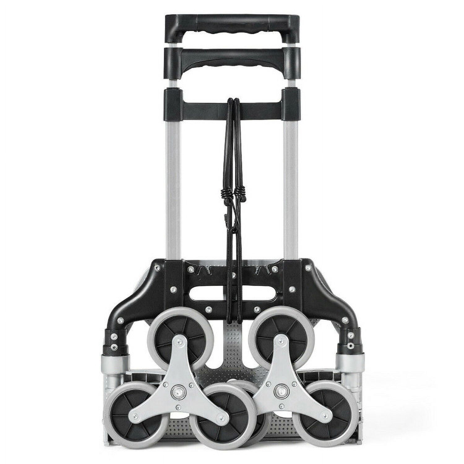 Folding Hand Truck, Stair Climbing Cart, Portable Folding Stair Climbing Hand Truck, for Home Office Travel Use, Silver Folding Hand Truck, Stair Climbing Cart, Portable Folding Stair Climbing Hand Truck, for Home Office Travel Use, Silver