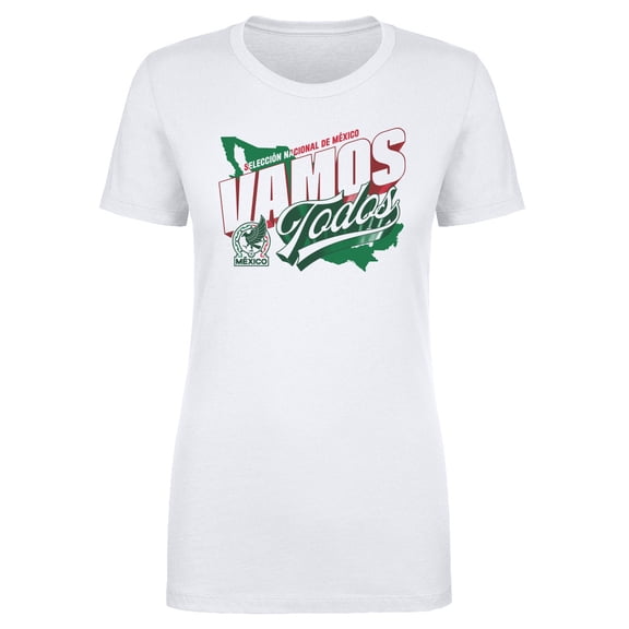 Women's 500 Level White Mexico National Team Vamos Todos Country T-Shirt