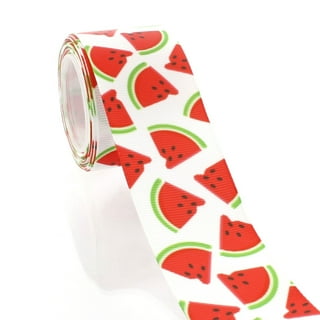 1.5 Watermelon Slice Satin Stripe Ribbon (10 Yards) [45213-09-17