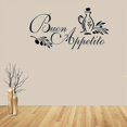 thumbnail image 2 of Pegatina mural de pared extraíble de PVC con texto "Buon Appetito" para dormitorio y sala de estar., 2 of 3