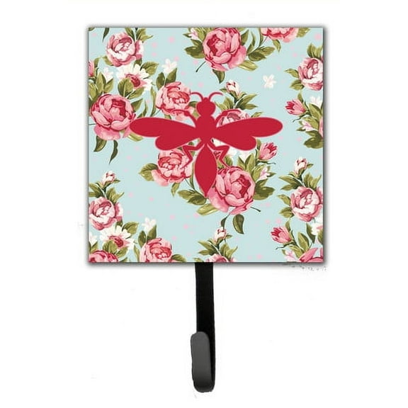 Caroline's Treasures BB1054-RS-BU-SH4 Wasp Shabby Chic Blue Roses Leash or Key Holder, Blue, Single Hook, multicolor