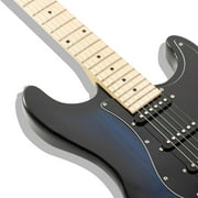 Glarry 22 Frets 6-Sting Basswood Electric Guitar w/ Bag for Adult,Deep Blue