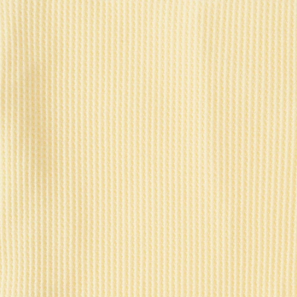 Thermal Waffle Weave Baby Blanket with Satin Nylon Trim Yellow