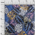 thumbnail image 2 of oneOone Polyester Spandex Teal Blue Fabric Tropical Leaf Sewing Material Print Fabric By The Yard 56 Inch Wide, 2 of 4