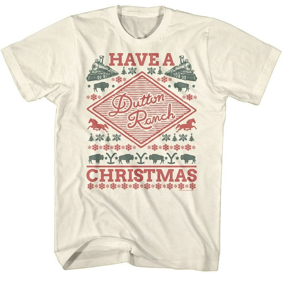 Yellowstone Dutton Ranch Christmas Natural T-Shirt