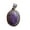Charoite, variant on Real 925 Sterling Silver Pendant For Women Men, Genuine Charoite Cabochon Oval Gemstone Amazing Handcrafted Jewelry For Her Him
