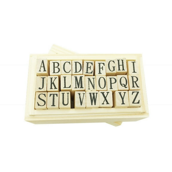 Stamp Stamps Rubber Letter Ink Alphabet Set Wood Wooden Vintage Letters Stampers Making Scrapbooking