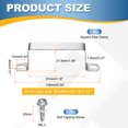 thumbnail image 2 of Uxcell 4set soporte U 80x40mm acero inoxidable 304 abrazadera con tornillo para tubo cuadrado, plateado, 2 of 6