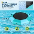 thumbnail image 4 of Inflatable Water Trampoline – 15FT for Lake, Pool & Ocean – Outdoor Floating – Kids & Adults – Includes Ladder, Ropes, Pump & Anchor Bags – Blue & Green, 4 of 7