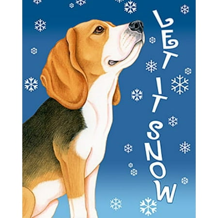Beagle - Best of Breed Let It Snow Garden Flag