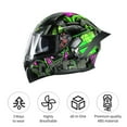 thumbnail image 6 of Meterk Motorcycle Helmet Street Helmet Unisex Adult Cool Rider Equipment Four Seasons New Street Touring Motorbike Helmet Dual Visor Flip up Full Face Helmet with Space M Style C, 6 of 6