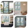 thumbnail image 7 of Spring Grey Green Window Privacy Film, Country Oil Painting Cabin Flowers Trees Static Cling UV Sun Blocking Heat Control Window Tint Day and Night, Non-Adhesive One Way Privacy Cover 23.6''x59'', 7 of 7