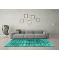 thumbnail image 3 of Ahgly Company Indoor Rectangle Persian Turquoise Blue Bohemian Area Rugs, 2' x 5', 3 of 4