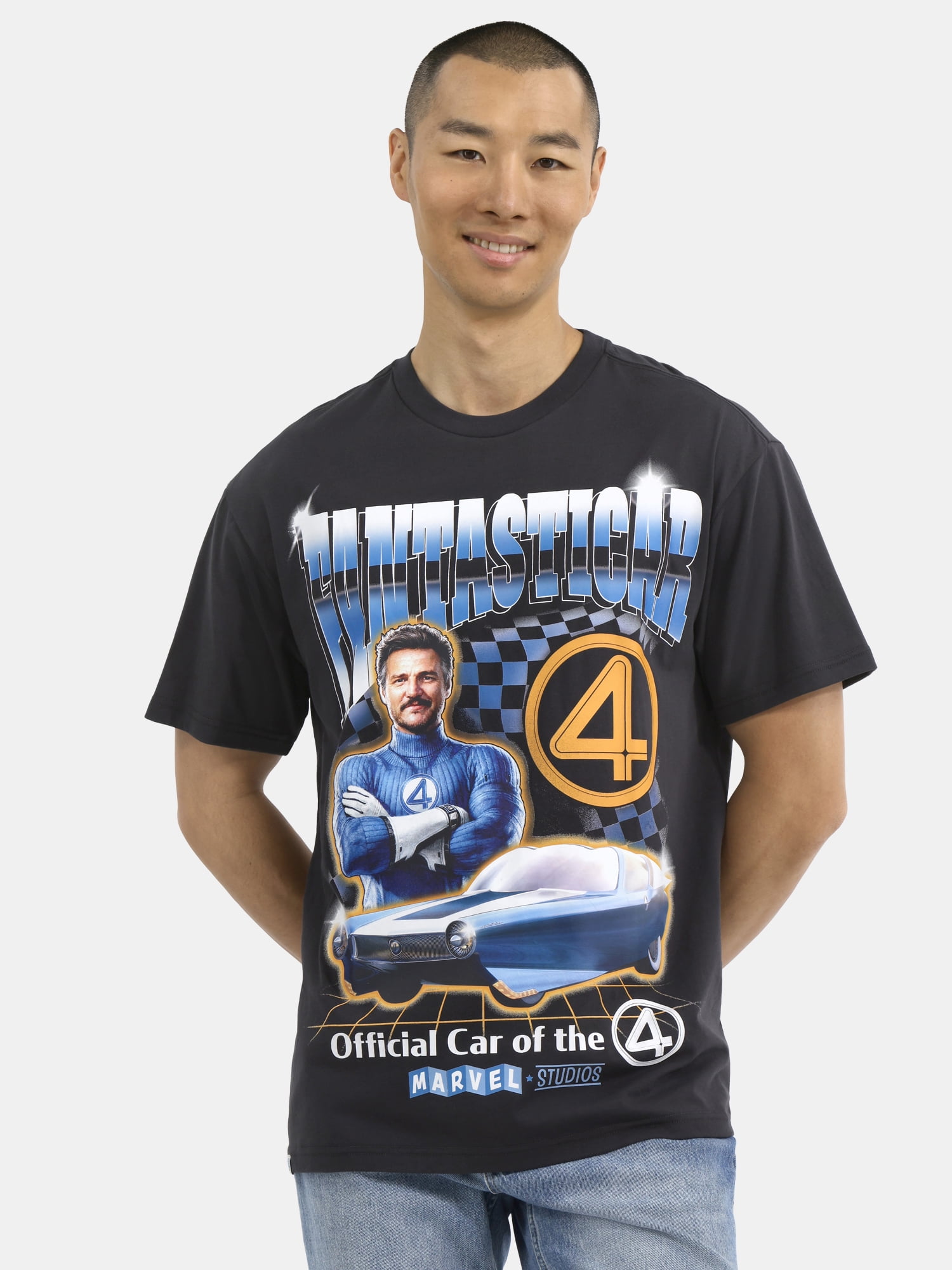 Galaxy Wolf Head men's Graphic Tee - Print - Cotton Fabric