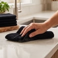 thumbnail image 5 of Smiry 100% Cotton Waffle Weave Kitchen Dish Cloths, Ultra Soft Absorbent Quick Drying Dish Towels, 12x12 Inches, 6-Pack,Black, 5 of 5