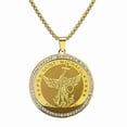 thumbnail image 3 of Saint Michael Archangel Medallion Necklace for Women Men 14K Yellow Gold Knight Shield Chain Jewelry colar, 3 of 6
