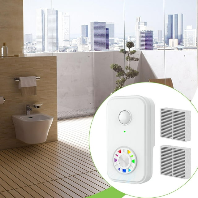 Purificador de , purifica olores, silencioso, elimina polvo, , caspa, filtro HEPA, ventilador para inodoro, sala de estar, garaje, hogar y Blanco