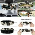 thumbnail image 6 of Jeiento Brown Cow Print 12 Pcs Car Seat Covers Set, Front Seat Protector Steering Wheel Cover Seat Belt Pads Armrest Prorector Trash Bin Sunglass Pocket Rear View Mirror Cover Coaster Keychain, 6 of 9