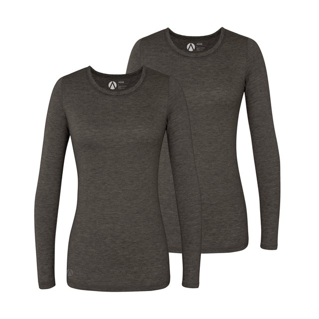 Adar Underscrub Tee 2 Pack pour Femme - Manches Longues Cintrées
