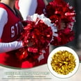 thumbnail image 5 of Uxcell 2 Pcs Metallic Cheerleading Pom Poms Cheer Pompoms 12" with Handle Rings Fit for Dance Cheering Gold, 5 of 6