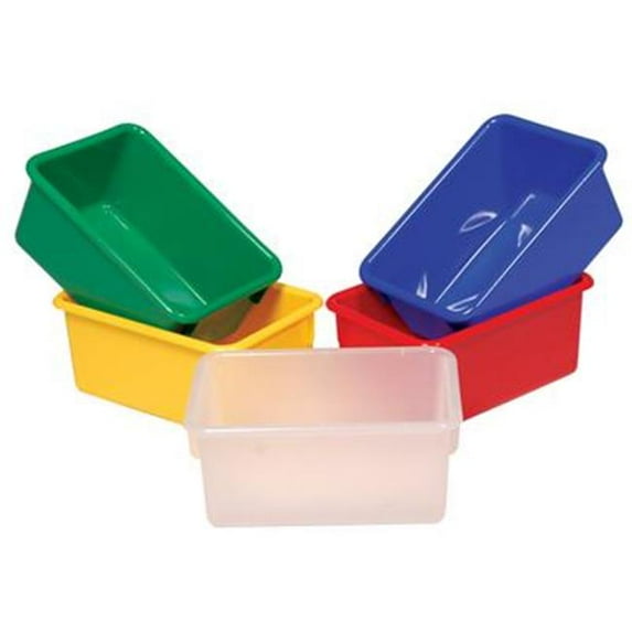 Steffy Wood SWP7198W 5 in. H x 8 in. W x 11 in. D Storage Trays - White