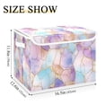 thumbnail image 5 of Yayeee Collapsible Cube Storage Bin with Lid Fabric Closet Decorative Basket with Handles, Watercolor Marble Pattern, 5 of 7