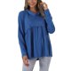 thumbnail image 2 of Moda mujer Casual cuello redondo manga larga suelta camiseta otoño blusa pulóver Tops Pompotops  FGAJ12105, 2 of 9