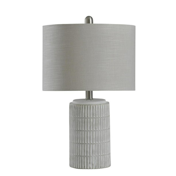 Beige Hardback Fabric Shade, Tall Thin Silver Table Lamps Living Room