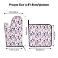 thumbnail image 3 of KLL 4th Of July Pattern Oven Mitts and Pot Holders 2pcs Sets for Kitchen, Oven Mitt Heat Resistant 536°F, Oven Gloves for Kitchen,Cooking and Baking, 3 of 7