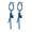 Blue, variant on Stainless Steel Lock Tassel Drop Dangle Earrings For Men Women Hoop Hinged-Gold