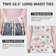 thumbnail image 6 of Pioneer Flower Floral Print Pattern Apron for Women and Men, Cotton Linen Waterproof with Pockets, Adjustable, 33x27 Inch for Kitchen, Gardening, BBQ, Salon, 6 of 6