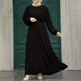 thumbnail image 2 of Women's Long Sleeve Dress Vintage Pullover Abaya Prayer Clothes, 2 of 3