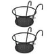 thumbnail image 3 of Soporte para macetas, 2 uds., cesta para maceteros colgantes, barandilla colgante, soporte para plantas, estantes de hierro para plantas, rendimiento sólido, 3 of 8