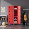 thumbnail image 2 of Aobabo 5 Doors Metal Lockers for Employees School Office Gym Home Storage,Assembly Required,Red,66" H×15.75" W×15.75" D, 2 of 14
