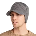 thumbnail image 3 of MesaSe Visor Hat Windproof All Match Comfortable Ear Protection Knitted Hat for Men, 3 of 10