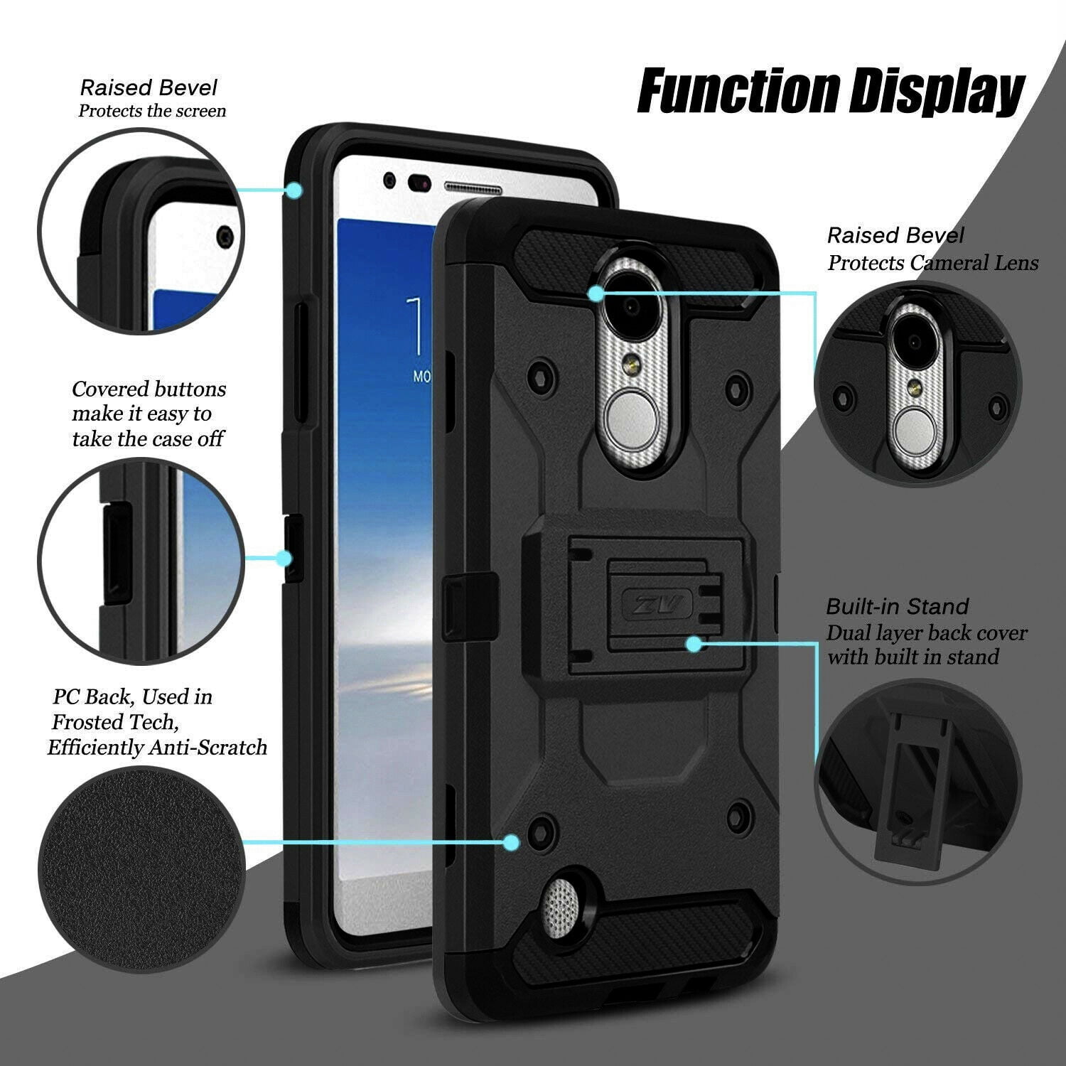 Kaleidio Case For LG Aristo 3 LMX220, Tribute Empire, Phoenix 4, Aristo ...