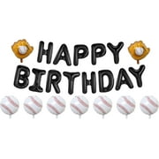Highcool Baseball Party Decorations Baseball Glove, Aluminium Foil Banner Sports Themed Party Supplies for Boys