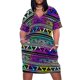 thumbnail image 1 of Vestido de neón étnico para mujer traje holgado con bolsillos ropa de graduación, 1 of 6