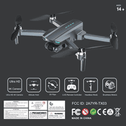 SUNNYBAY Drone with Camera for Adults 4K, Foldable FPV Quadcopter, Brushless Motor, Under 249 g, Optical Flow LED Night-Light, Smart Selfie Mode