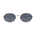 thumbnail image 1 of 1990s Dad Shade Round Oval Metal Rim Sunglasses Gold Black, 1 of 4