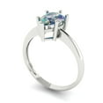 thumbnail image 2 of 1.5 ct Pear Cut Blue Moissanite Solitaire 18K White Gold Womens Engagement Ring, 2 of 6